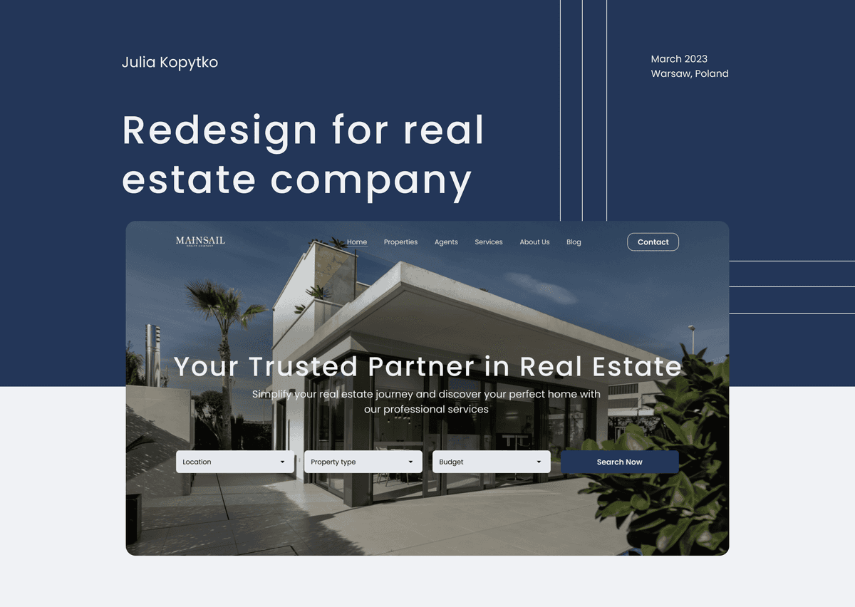 redesign real estate websITE